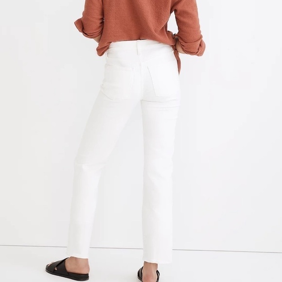 Madewell mid rise perfect vintage straight jeans tile white - Picture 3 of 6